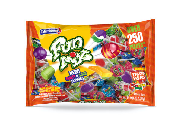 Colombina Fun Mix Sweet & Sour Flavors Assorted Candy 64 oz 250 Ct